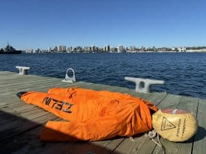 Zelim rescue dummy on quayside